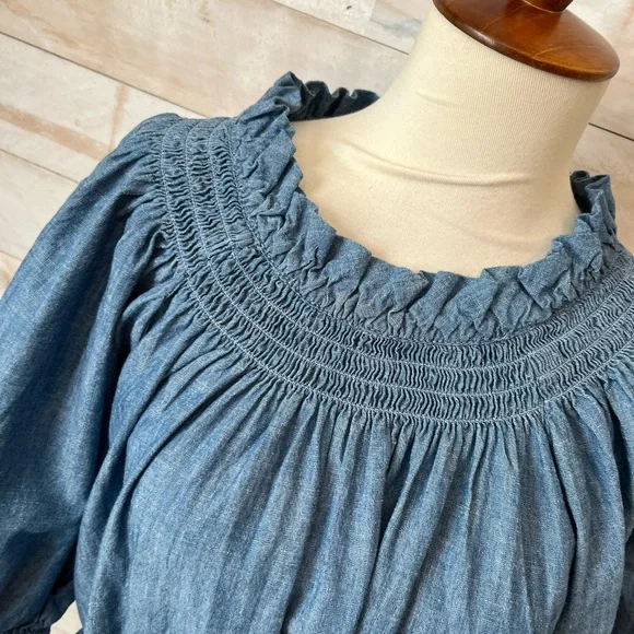 NWT J. Crew size M denim dress in chambray - Picture 5 of 11